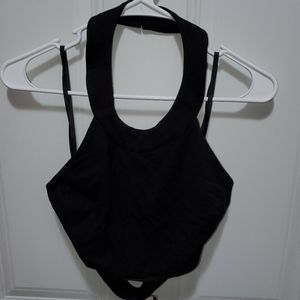 NWT Bebe crop halter top